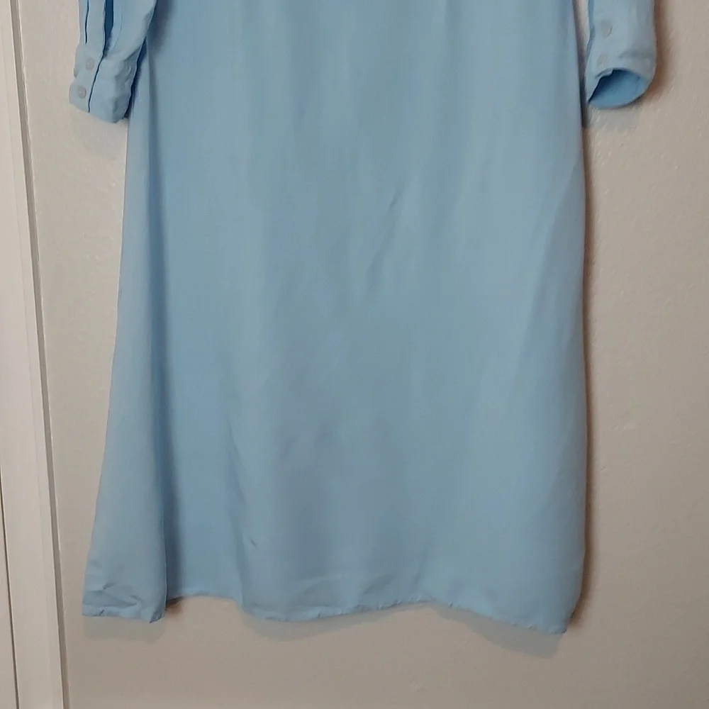 Rachel Parcell Midi Belted Shirt Dress Blue Size 8